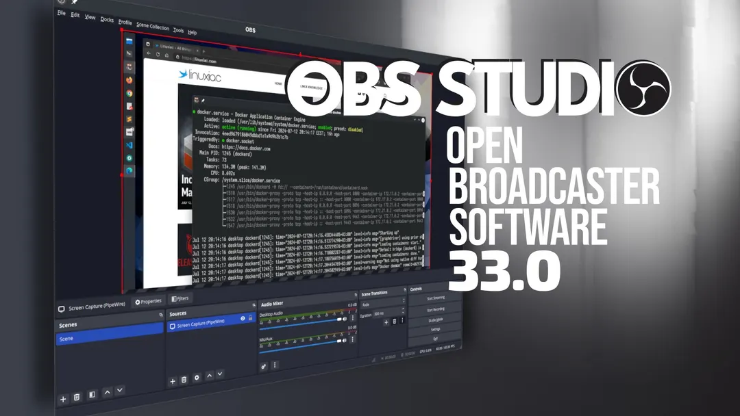 OBS Studio 33 вышел на стадию беты: обновление CEF и переработка плагинов