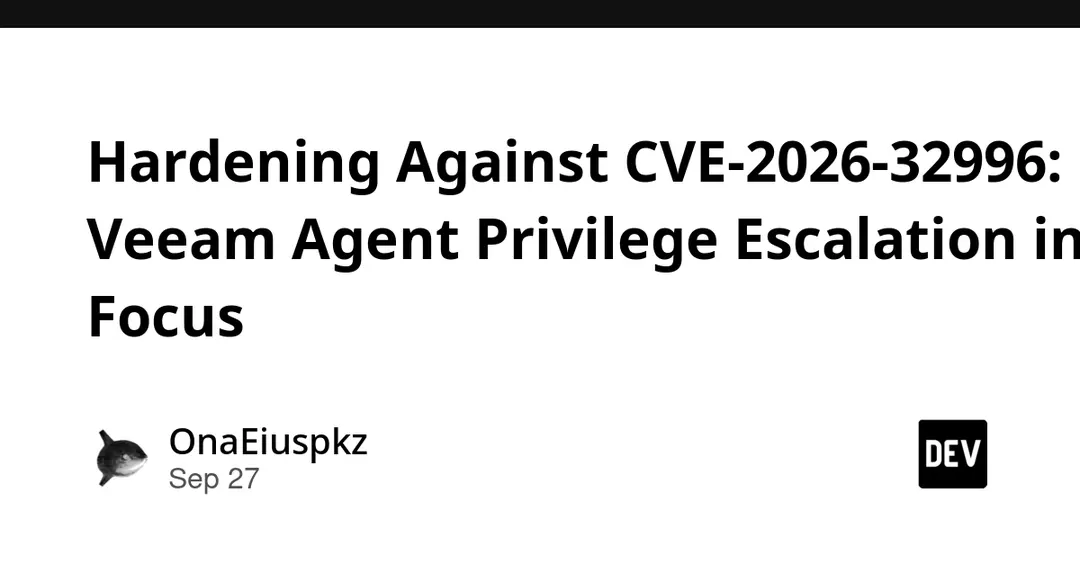 CVE-2026-32996: повышение привилегий в Veeam Agent для Windows