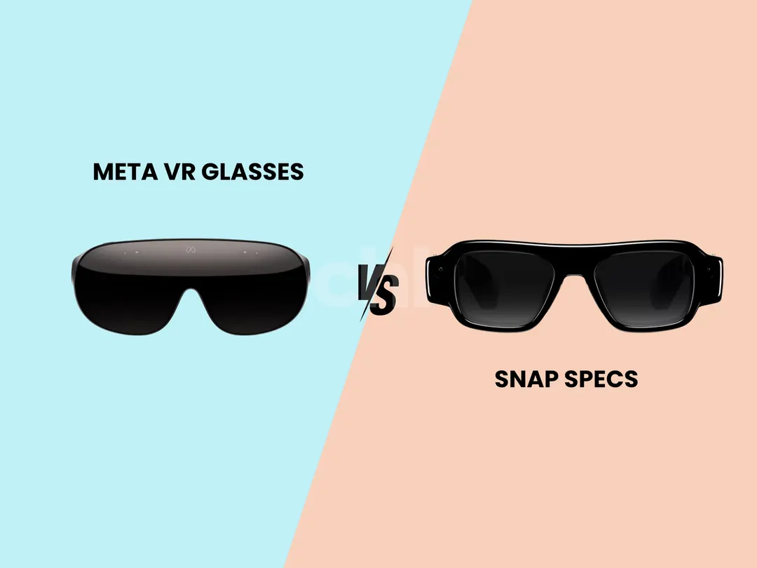 Сравнение Meta VR Glasses и Snap SPECS: 100 г против 136 г и $1299 против $2195