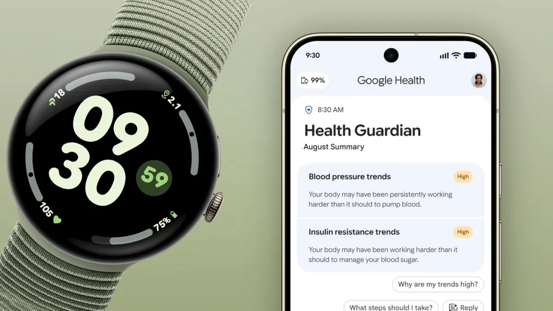 Google запустила Health Guardian на Pixel Watch: давление, инсулинорезистентность и экстренное дыхание