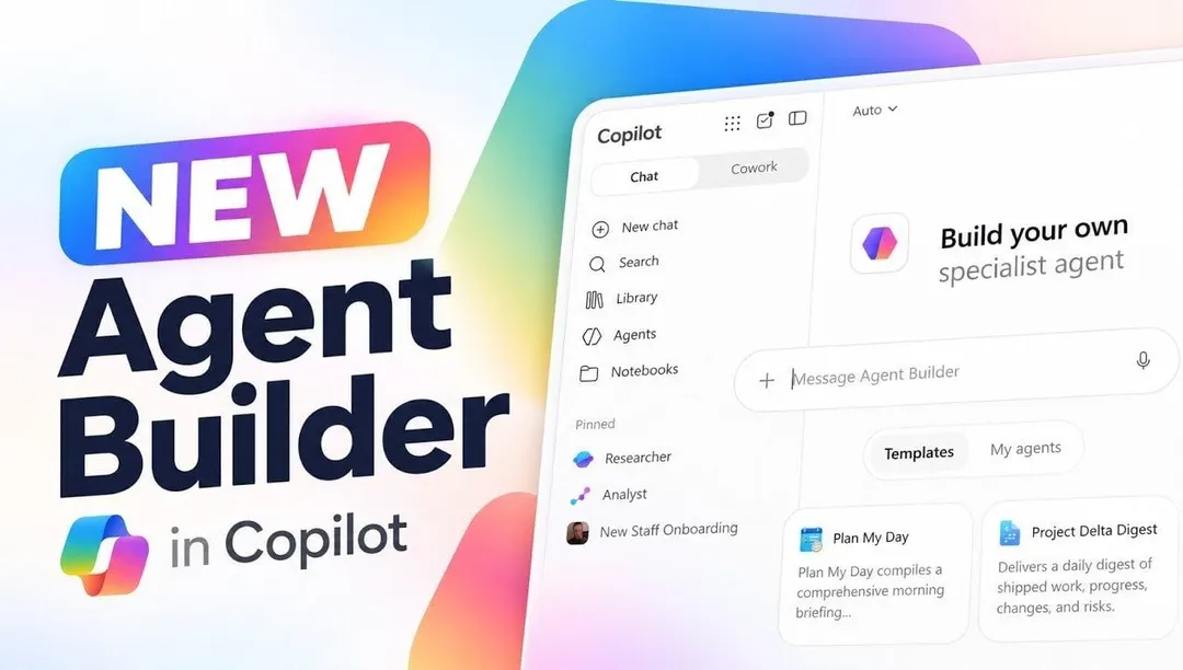 Microsoft представила Agent Builder в Copilot для создания ИИ-агентов за минуты