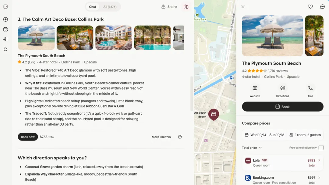 Booking.com запустила ИИ-агента Lola для бронирования путешествий