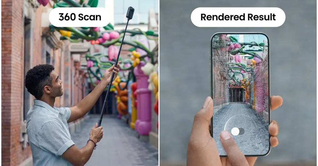 Insta360 добавила Spatial Capture: 360-видео превращается в 3D-сцены