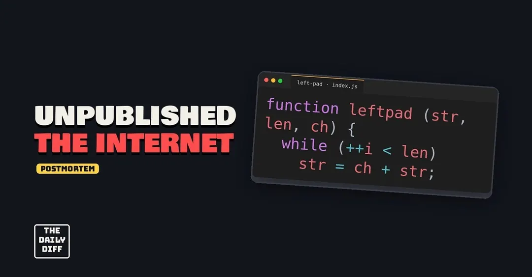 Инцидент left-pad: как 11 строк JavaScript сломали npm