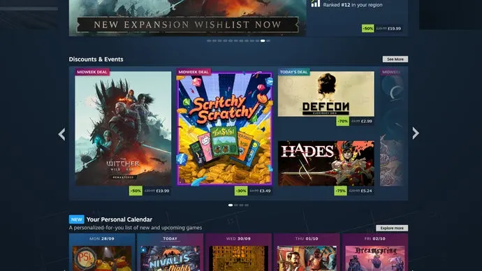 Valve заменит ручную подборку скидок в Steam на персонализированный алгоритм