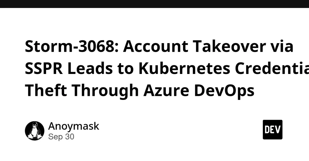 Storm-3068 захватила аккаунт через сброс пароля и украла ключи Kubernetes