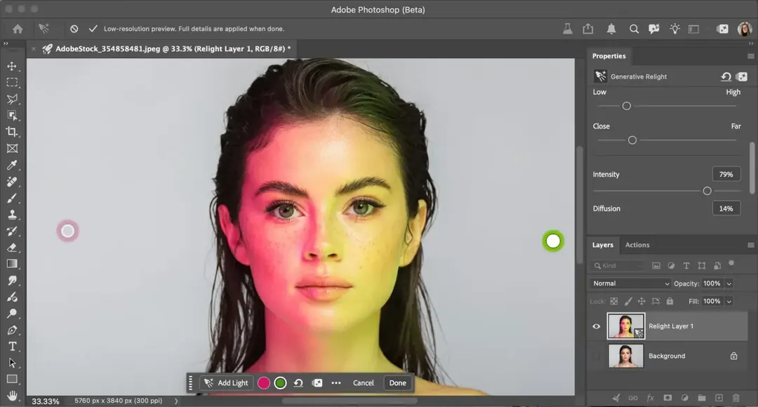 Adobe добавила в Photoshop ИИ-инструмент Relight для пересвета снимков