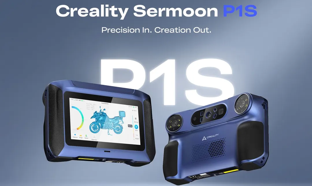 Creality выпустила 3D-сканер Sermoon P1S с автономной работой и точностью 0,02 мм