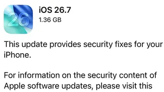 Apple выпустила iOS 26.7 с исправлением около 80 ошибок