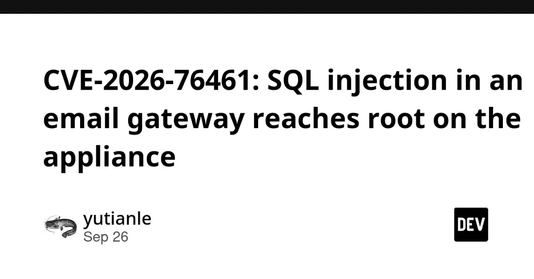 CVE-2026-76461: SQL-инъекция в почтовом шлюзе Cisco даёт root