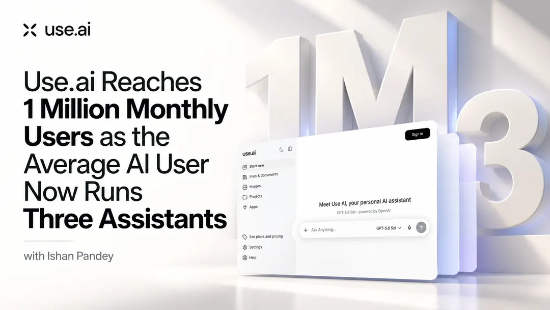Use.ai достигла 1 млн пользователей: в среднем у одного человека три ИИ-ассистента