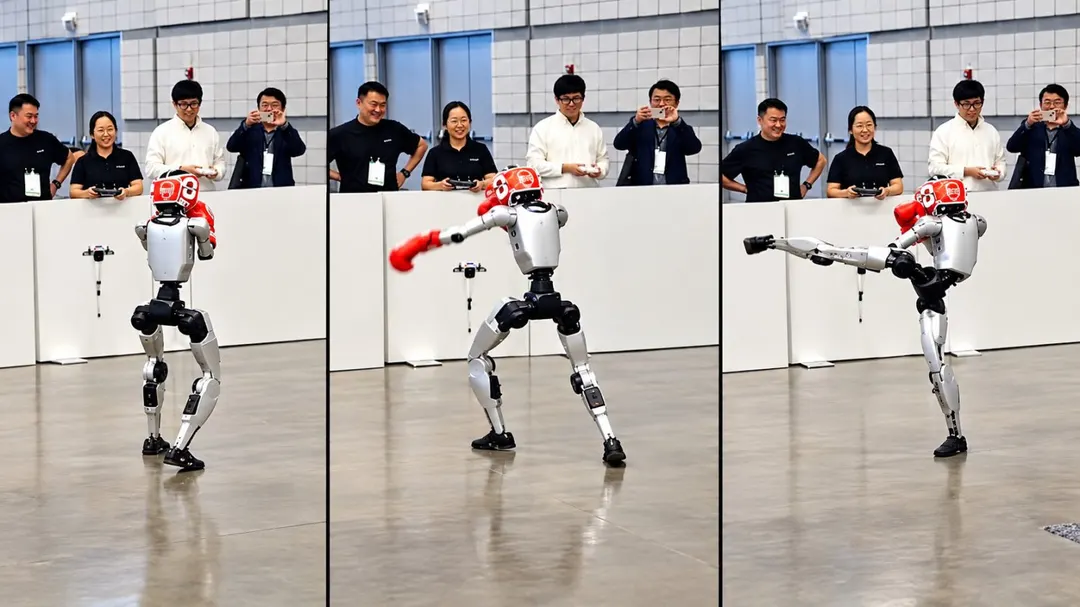 Гуманоид Unitree G1 пнул дрон Hopcopter на выставке IROS 2026