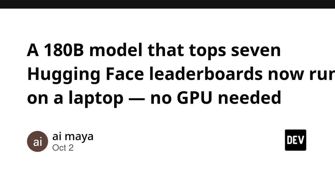 POCKET-Darwin-180B: 180-млрд модель запустили на ноутбуке без GPU