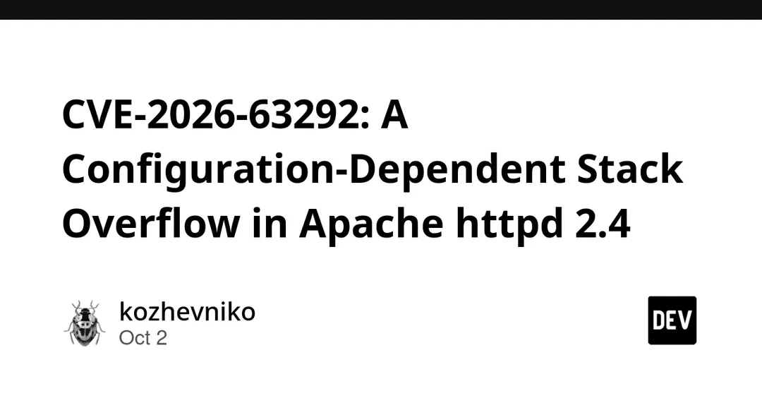 Apache закрыла CVE-2026-63292 в httpd 2.4.69: переполнение стека в mod_vhost_alias
