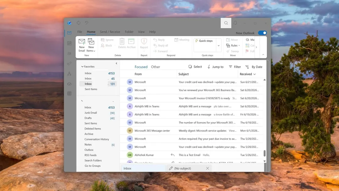 Microsoft добавила в New Outlook тему в стиле Outlook Classic