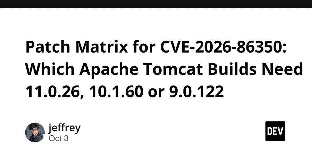 Apache Tomcat: патч-матрица для CVE-2026-86350