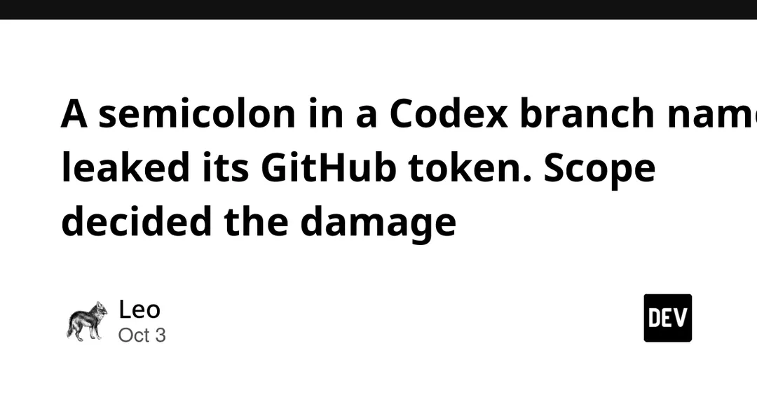 В Codex нашли инъекцию команд через имя ветки: утекал GitHub-токен