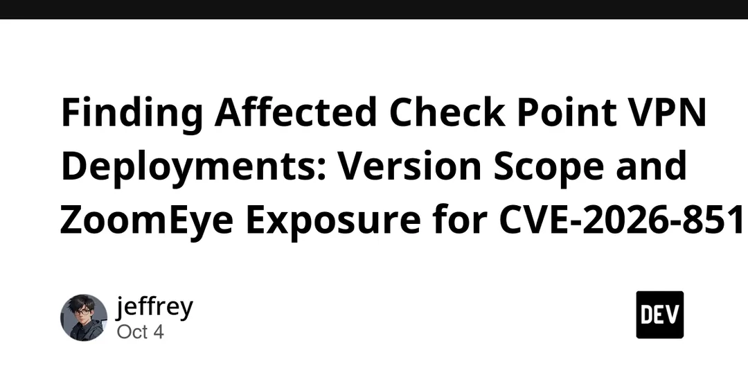 CVE-2026-85102 в Check Point VPN: уязвимы R81.20–R82.10, в сети 1852 инстанса