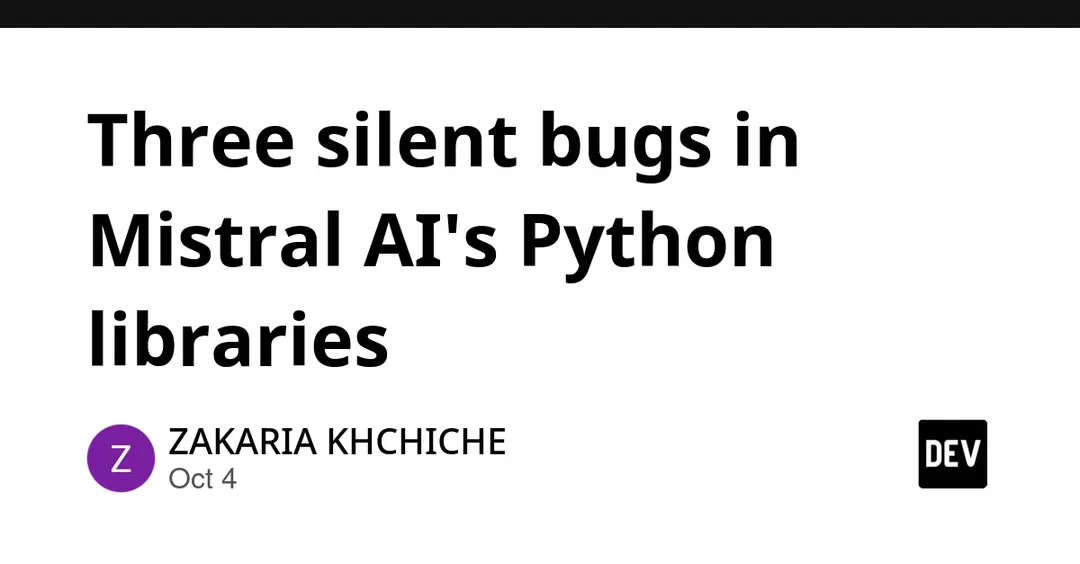 В Python-библиотеках Mistral AI нашли три тихих бага