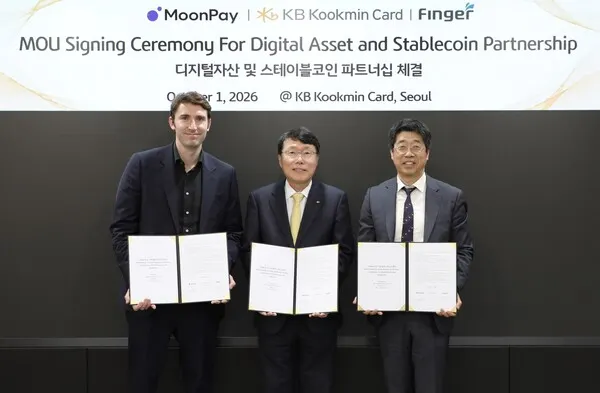KB Kookmin Card, MoonPay и Finger займутся оплатой стейблкоинами