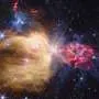 James Webb снял звёздные джеты в туманности NGC 7129