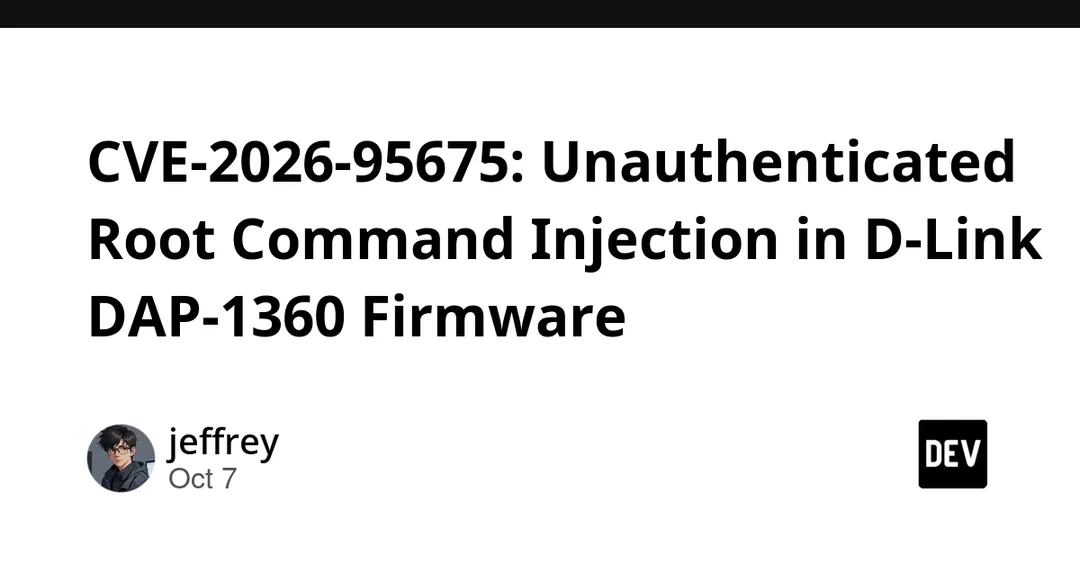 CVE-2026-95675: в D-Link DAP-1360 нашли RCE без аутентификации