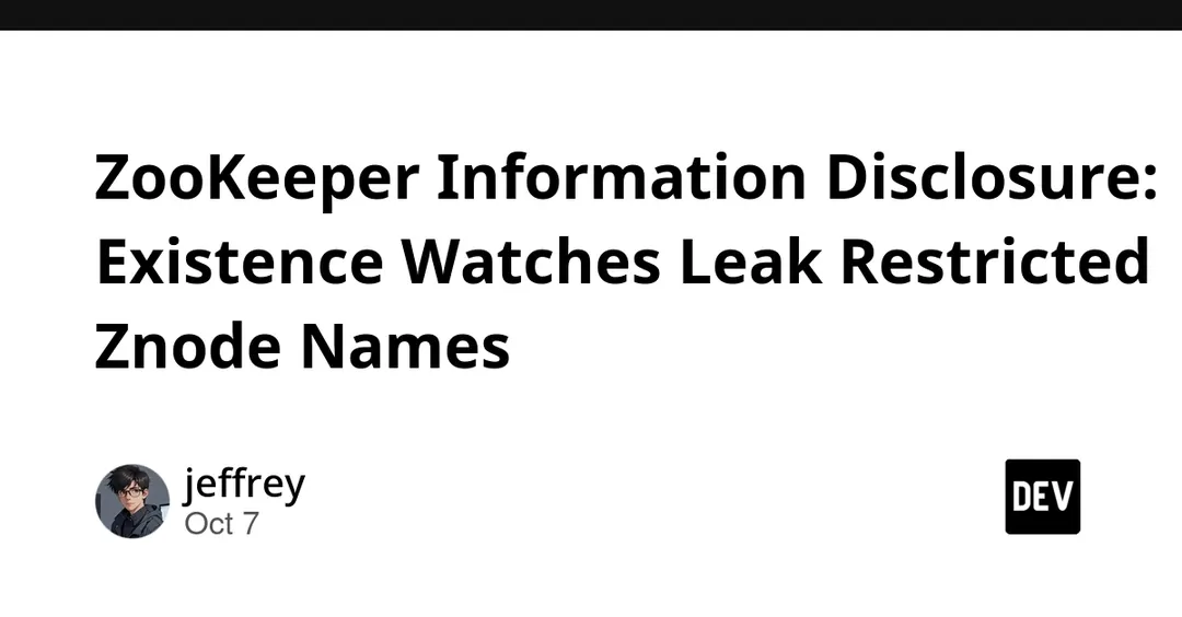 CVE-2026-59739 в ZooKeeper: watch-запросы раскрывают имена закрытых znode