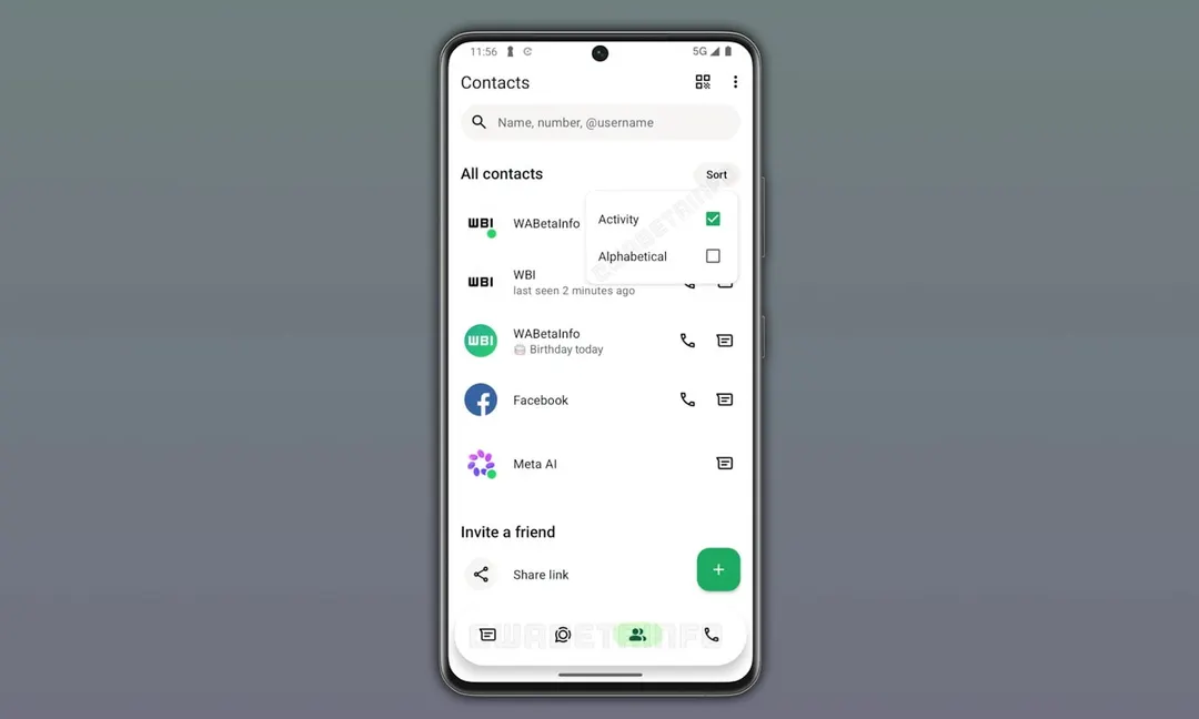 WhatsApp для Android тестирует вкладку «Контакты»