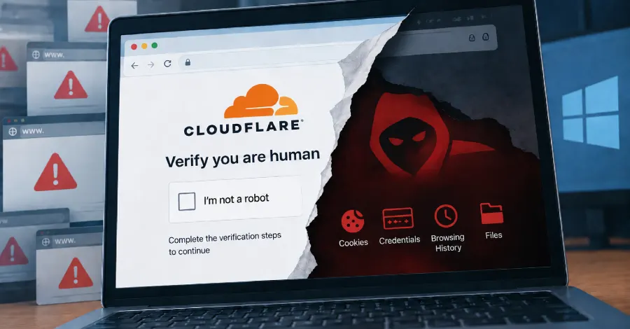 CERT-UA: 100+ сайтов заражают LunexStealer через фейковую проверку Cloudflare