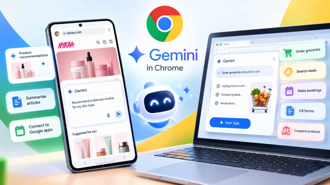 Gemini в Chrome с автопокупками стал доступен в Индии на Android