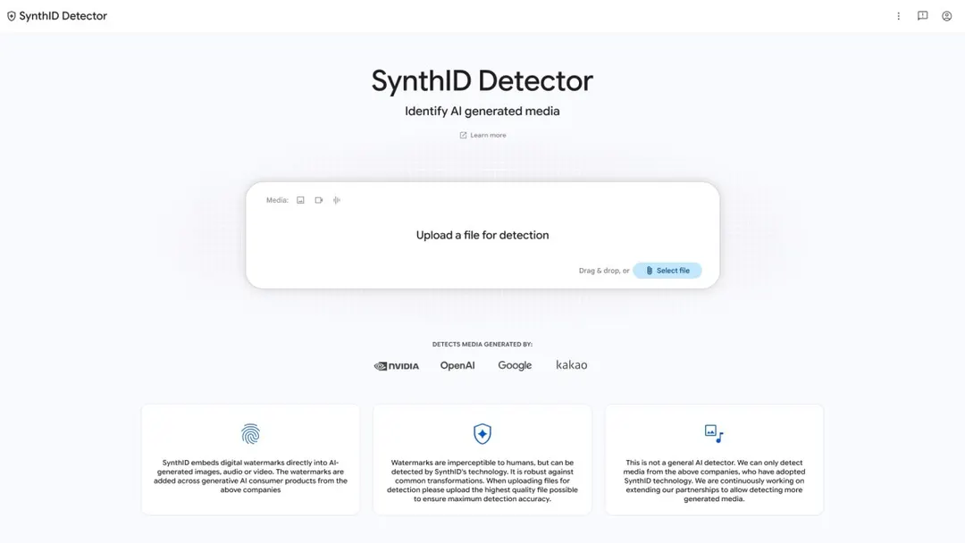 Google открыла сайт SynthID для проверки ИИ-контента