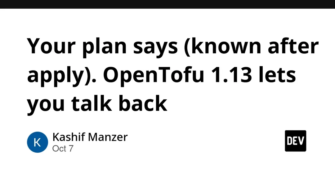 OpenTofu 1.13 добавила функции assume для работы с неизвестными значениями в плане