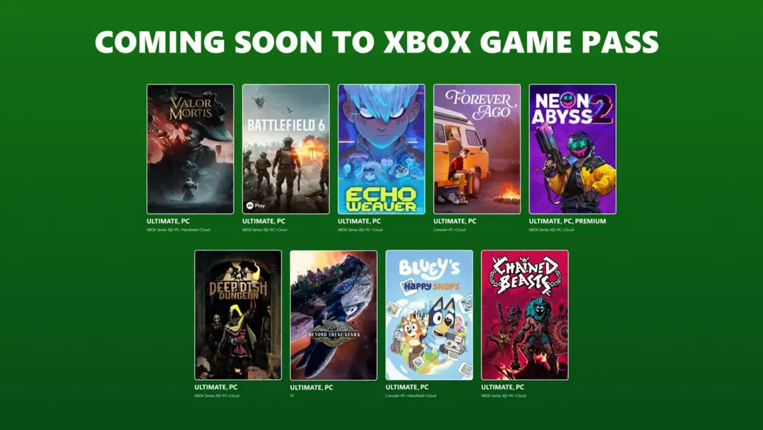 Xbox Game Pass пополнился Battlefield 6 и семью играми дня релиза