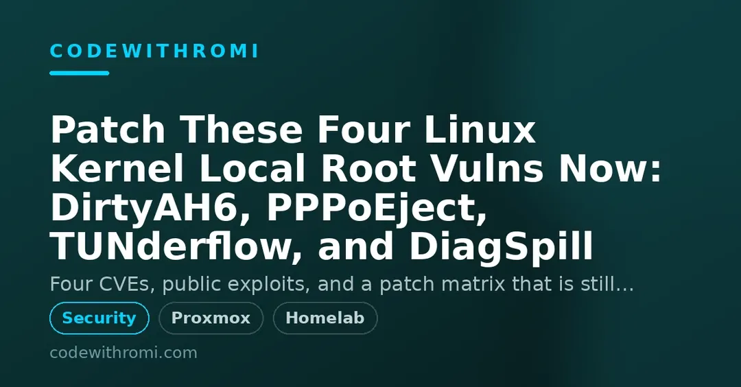 Четыре локальных root-уязвимости в ядре Linux: DirtyAH6, PPPoEject, TUNderflow и DiagSpill