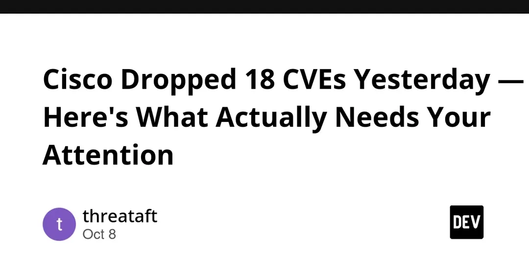 Cisco закрыла 18 CVE, включая три критические RCE в NX-OS с оценкой 9.8