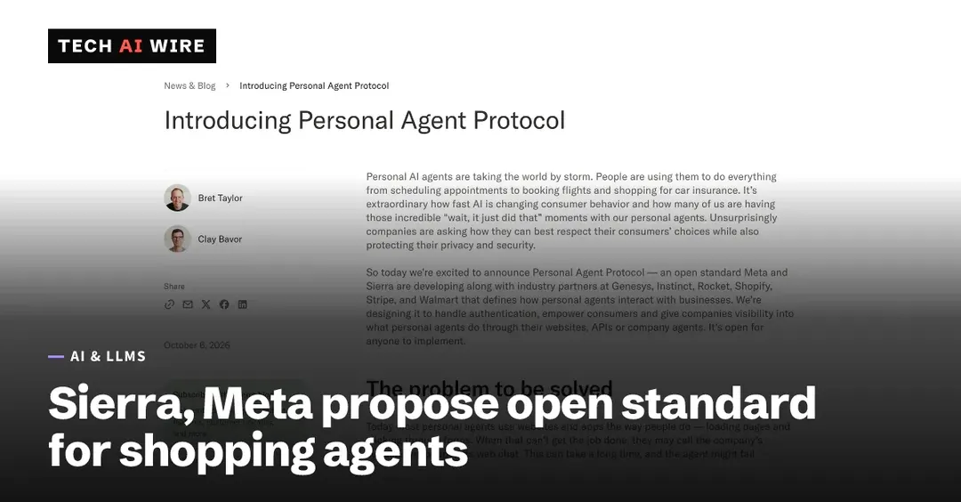 Sierra и Meta предложили стандарт Personal Agent Protocol для ИИ-агентов