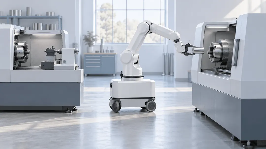 Simplexity Robotics научила робота обслуживать два станка ЧПУ