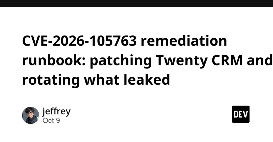 CVE-2026-105763 в Twenty CRM раскрыла пароли почты в открытом виде
