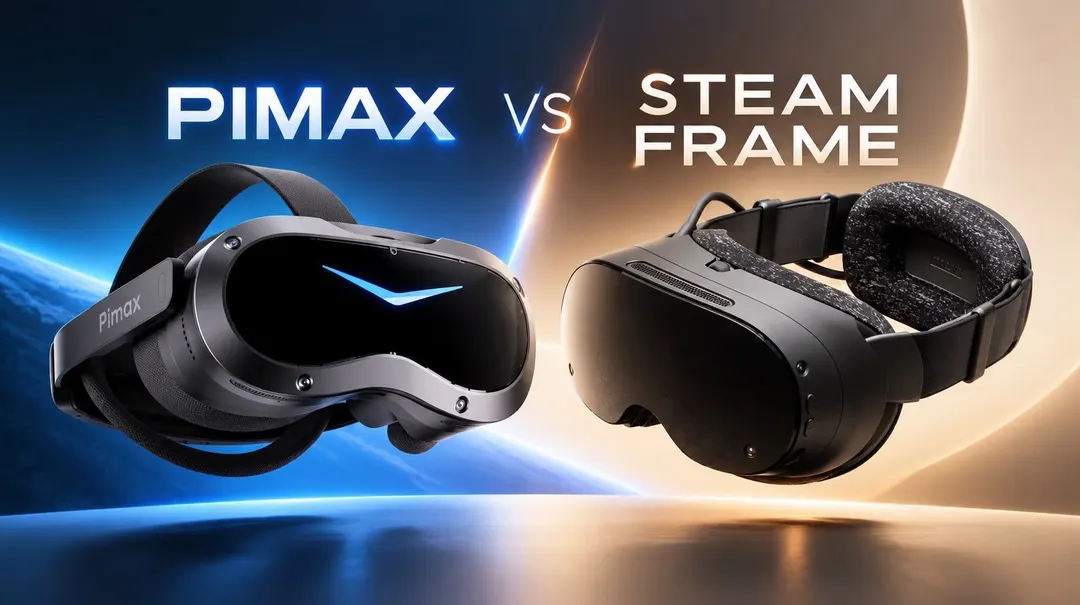 Pimax Crystal Pro за $1399 сравнили со Steam Frame