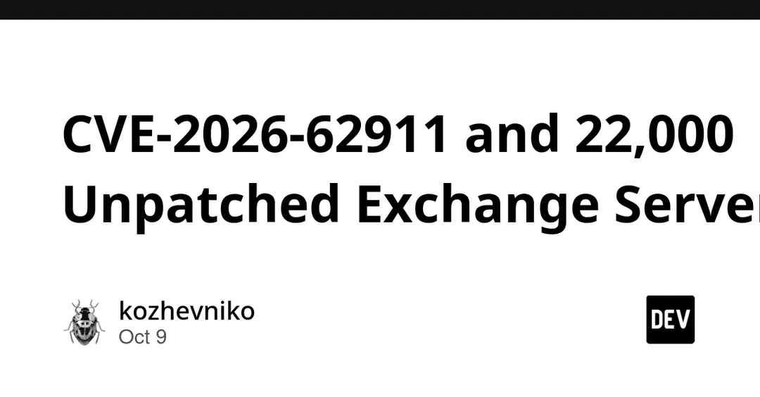 CVE-2026-62911: 22 000 серверов Exchange остаются без патча