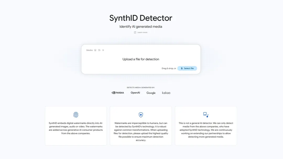 Google открыла публичный детектор ИИ-водяных знаков SynthID