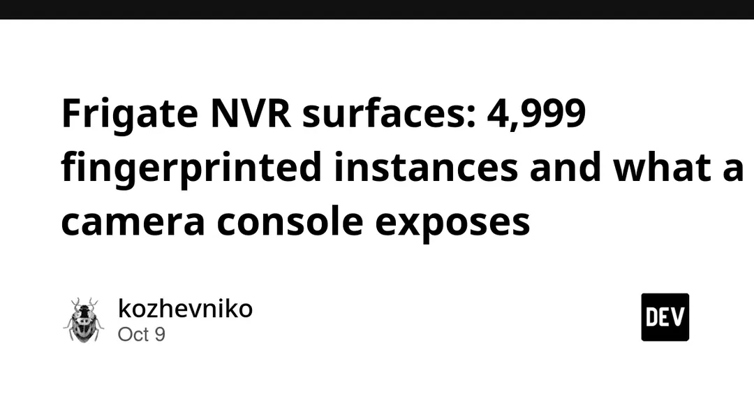 В интернете нашли 4999 инстансов Frigate NVR с открытыми консолями камер