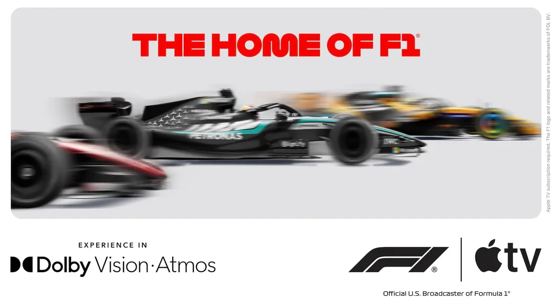 Apple TV добавила Dolby Vision и Dolby Atmos в трансляции Formula 1