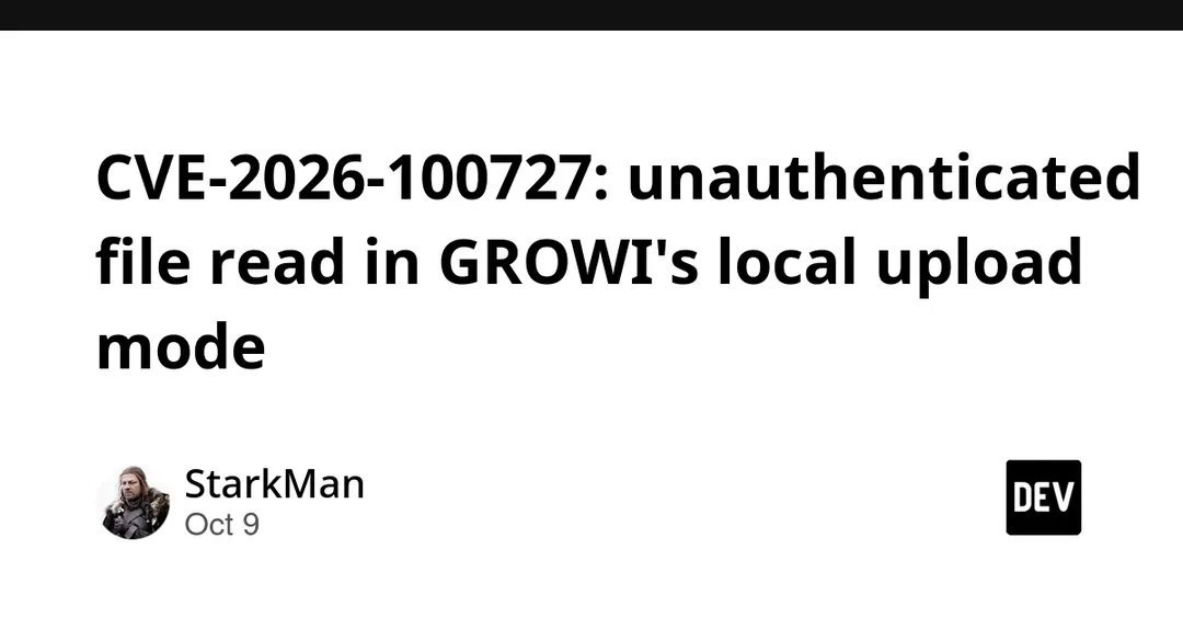 GROWI 7.5.5 закрыла CVE-2026-100727 с чтением файлов без входа