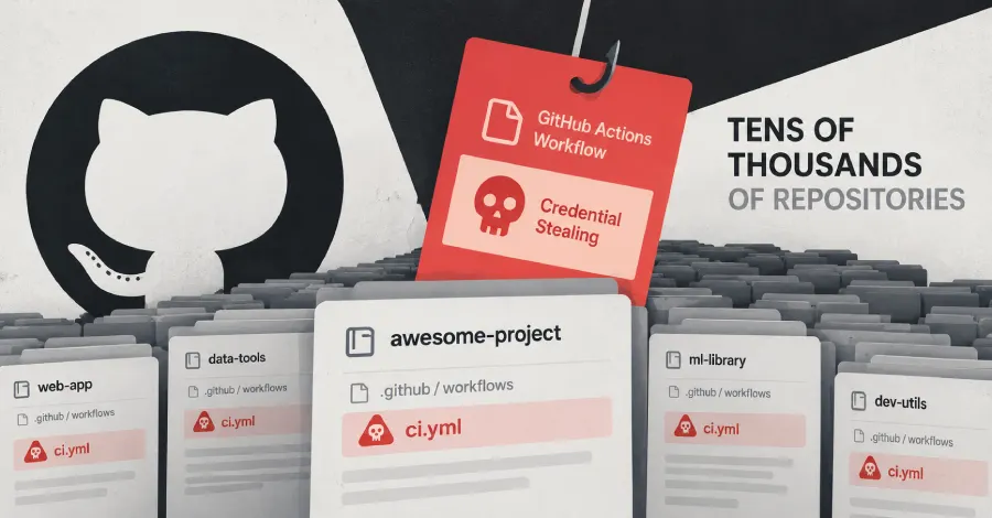 Вредоносные GitHub Actions крадут учётные данные из 340+ репозиториев