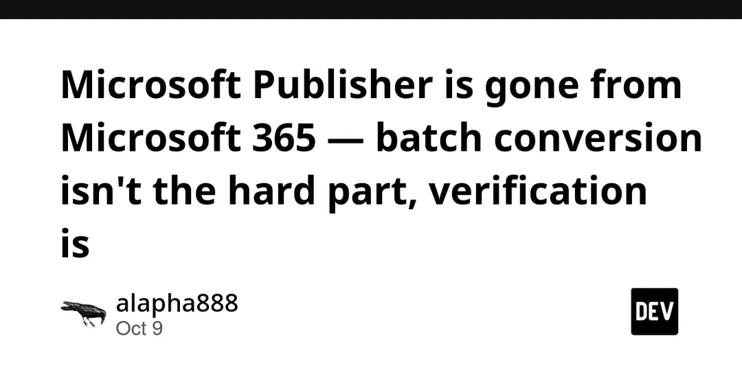 Microsoft удалила Publisher из Microsoft 365: главная проблема — проверка конвертации