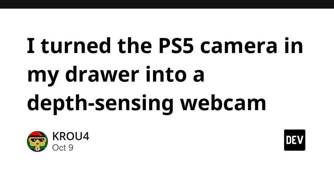Энтузиаст превратил камеру PS5 в веб-камеру с измерением глубины