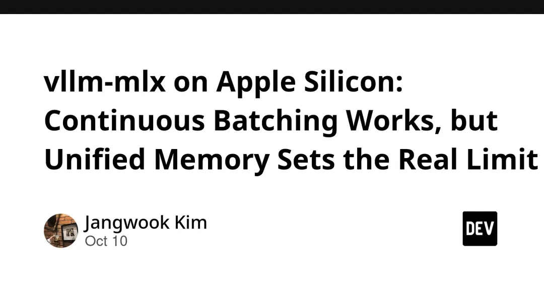 vllm-mlx на Apple Silicon: батчинг ускоряет до 3,39x, но упирается в память