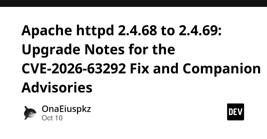 Apache httpd 2.4.69 закрыл 20 уязвимостей, включая CVE-2026-63292